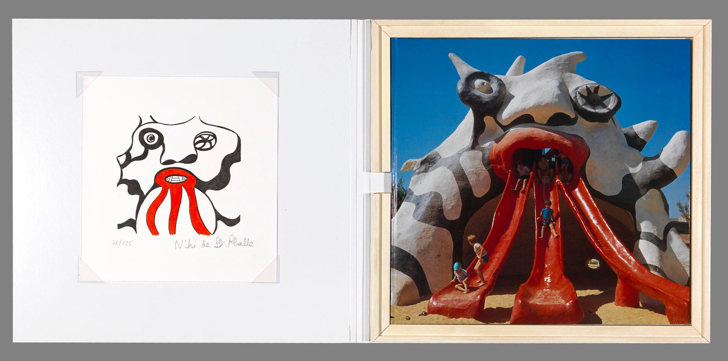 Le Golem, Portfolio, Buch in Kassette mit 2 Farb-Lithographien, von Leonardo Bezzola